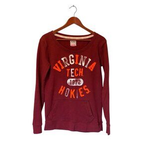 Virginia Tech Hokies Maroon Sweatshirt Women's Size M Victoria Secret Pink NCAA
